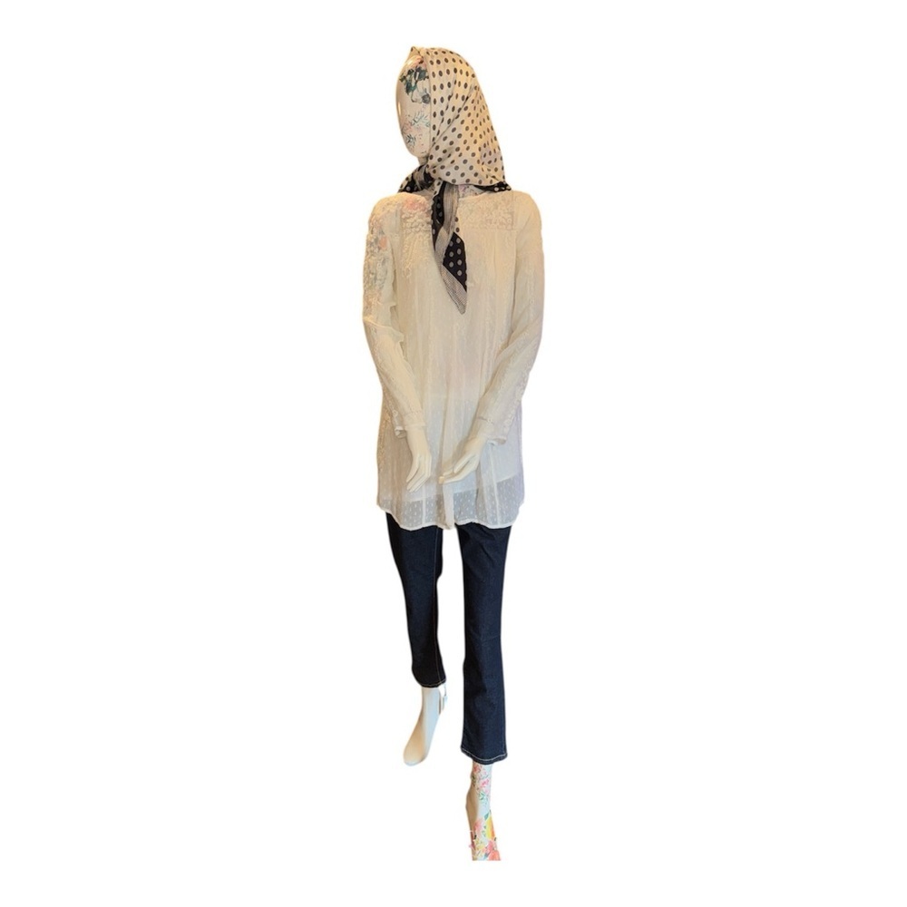 Zara White Tunic Top
